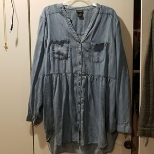 Torrid denim look tunic